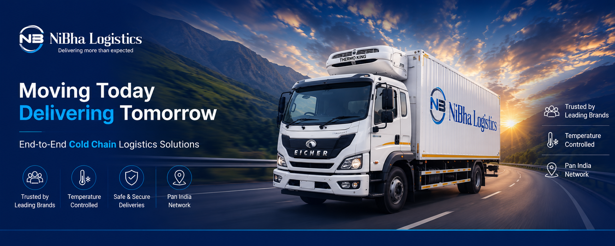 NiBha Logistics — Moving Today, Delivering Tomorrow. End-to-end cold chain logistics solutions.